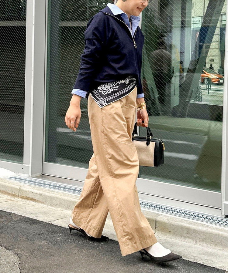 【一部WEB限定サイズ】《撥水》ウォッシャブル撥水ワイドラップパンツ
