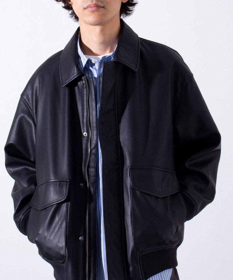 GLOSTER/グロスター】フェイクレザーブルゾン A-2 UNISEX（4