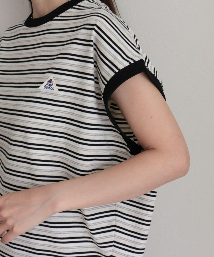 【GEVACO/ゲバコ】クルーネックフレンチスリーブTシャツ
