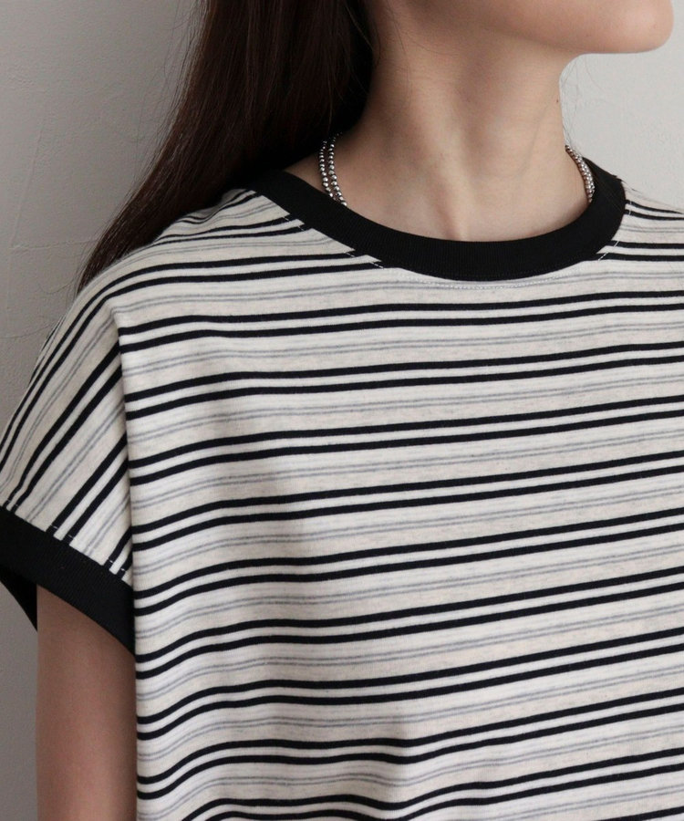 【GEVACO/ゲバコ】クルーネックフレンチスリーブTシャツ