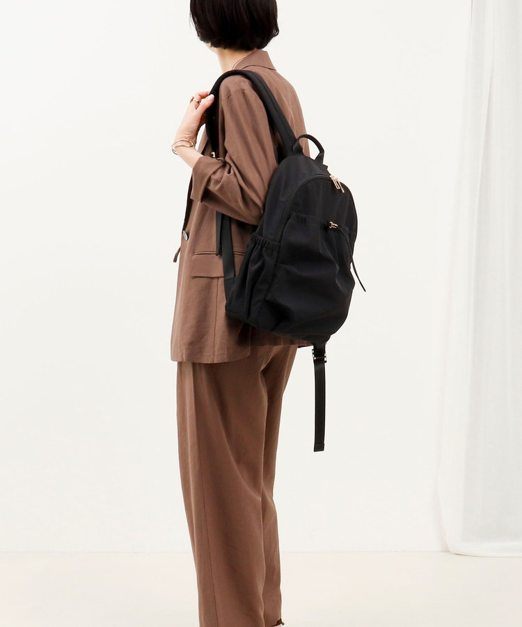 GATHERED NYLON BACKPACK