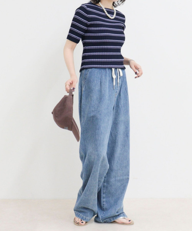［WEB限定 SPECIAL SALE！］ボーダーリブニットプルオーバー