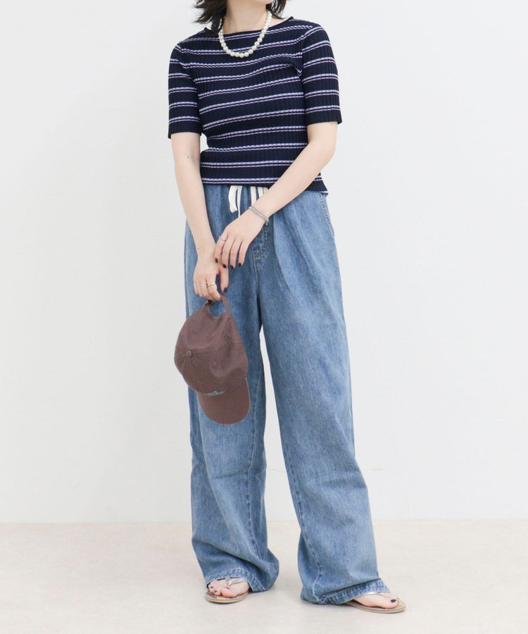 ［WEB限定 SPECIAL SALE！］ボーダーリブニットプルオーバー