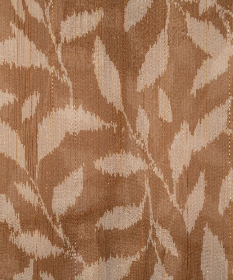 【Import Fabric】ウォッシャブル楊柳リーフ柄フリルブラウス