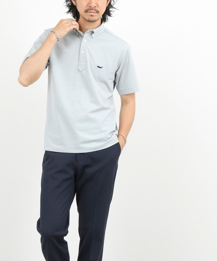 《ビジカジ対応》クジラ Polo ボタンダウンポロシャツ 26SS