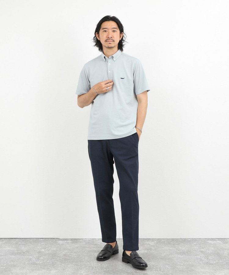 《ビジカジ対応》クジラ Polo ボタンダウンポロシャツ 26SS