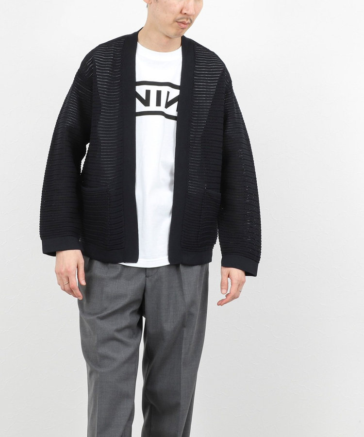 【WEB限定 GW SPECIAL PRICE】【BATONER/バトナー】SUMMER KNIT BUTTONLESS C/D 26SS / サマーニットボタンレスカーディガン
