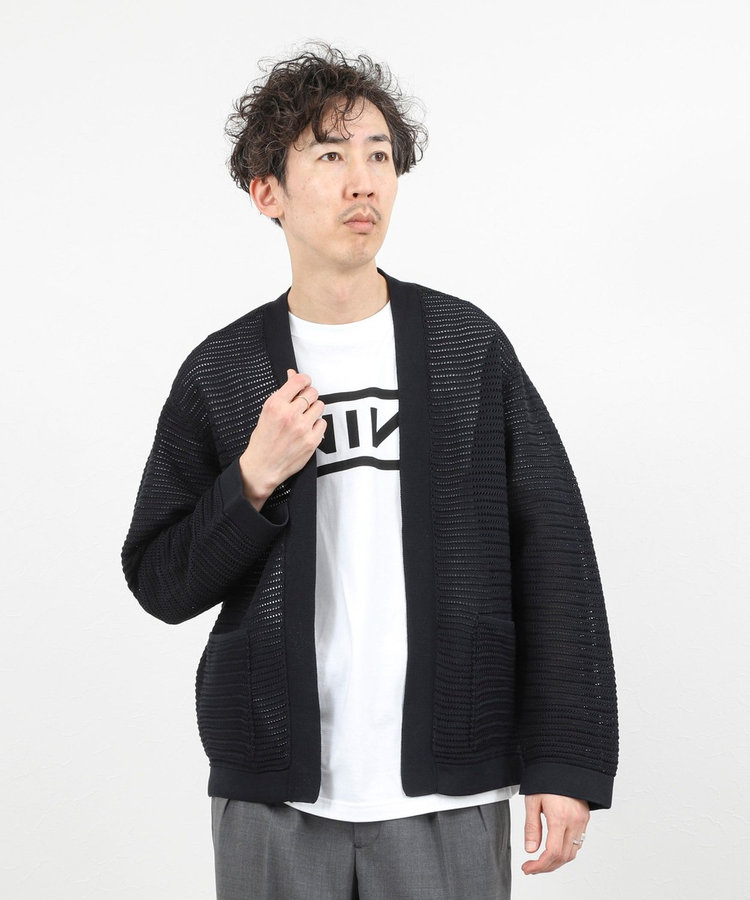 【WEB限定 GW SPECIAL PRICE】【BATONER/バトナー】SUMMER KNIT BUTTONLESS C/D 26SS / サマーニットボタンレスカーディガン