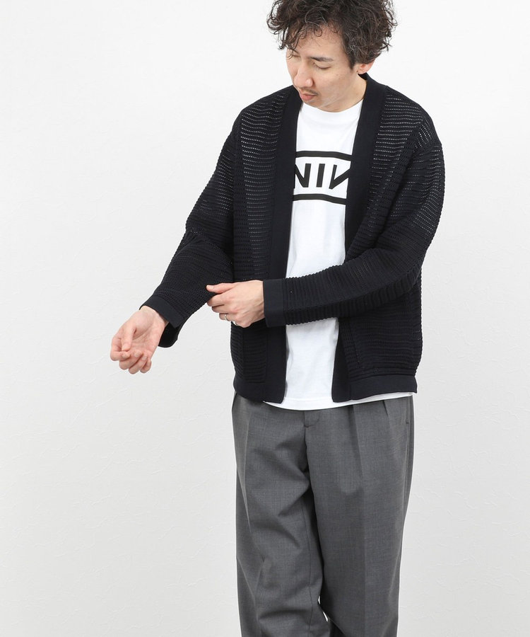 【WEB限定 GW SPECIAL PRICE】【BATONER/バトナー】SUMMER KNIT BUTTONLESS C/D 26SS / サマーニットボタンレスカーディガン