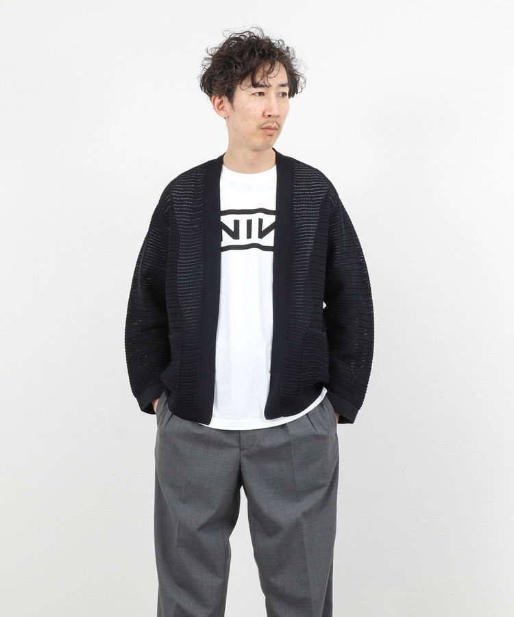 【WEB限定 GW SPECIAL PRICE】【BATONER/バトナー】SUMMER KNIT BUTTONLESS C/D 26SS / サマーニットボタンレスカーディガン