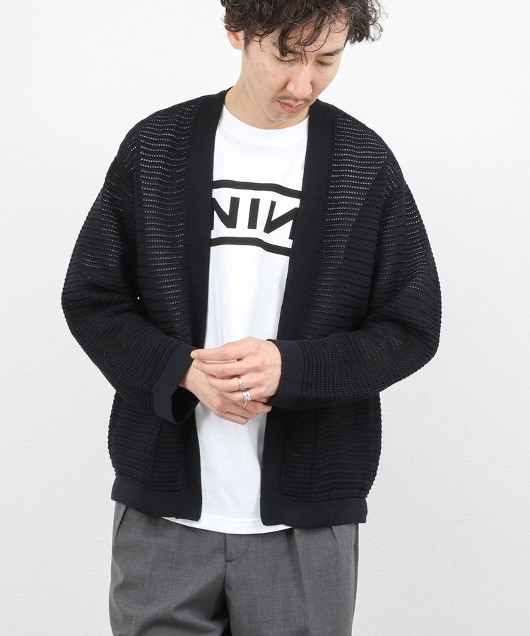 【WEB限定 GW SPECIAL PRICE】【BATONER/バトナー】SUMMER KNIT BUTTONLESS C/D 26SS / サマーニットボタンレスカーディガン