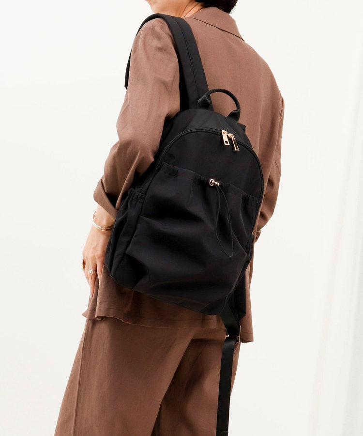 GATHERED NYLON BACKPACK