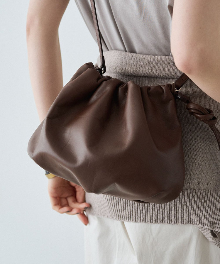 名品】4wayレザー巾着ショルダーバッグ［chi企画］/CE-1454