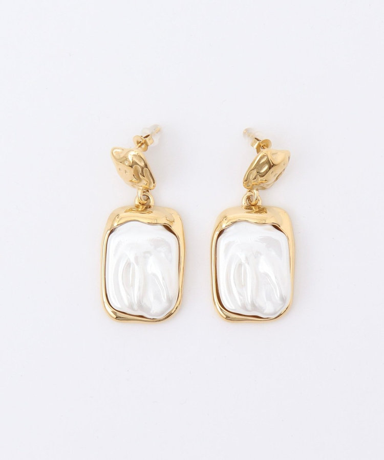 【MERAKI/ メラキ】Square Pearl Pierceスクエアパールピアス