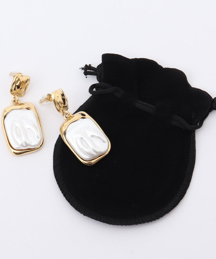 【MERAKI/ メラキ】Square Pearl Pierceスクエアパールピアス