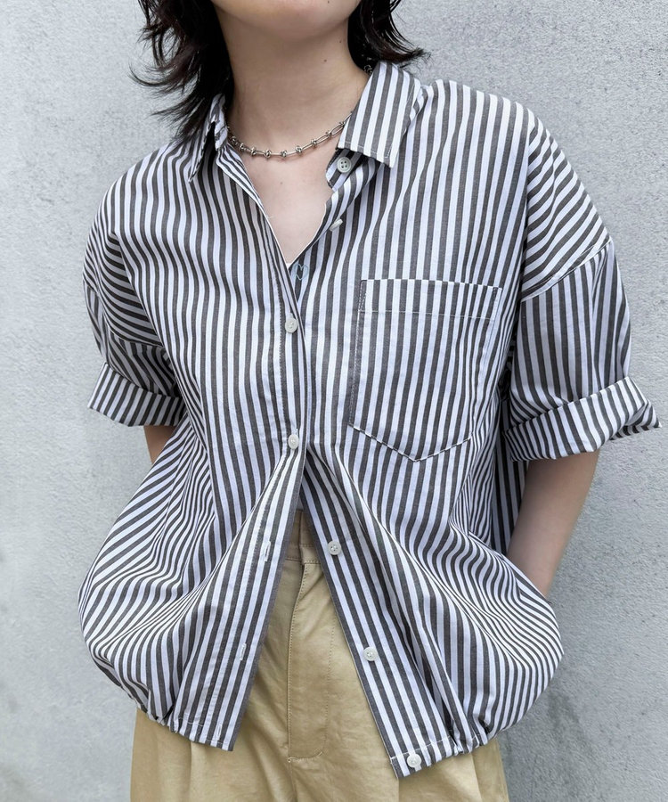 ［WEB限定 SPECIAL SALE！］【人気につき半袖Ver.で再登場】汗染み軽減加工COTTON半袖シャツブルゾン
