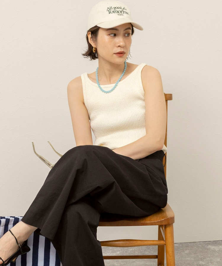 ［WEB限定 SPECIAL SALE！］【MAQWEL/マクウェル】《手洗い可能》ブークレタンクトップ