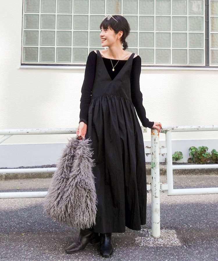 追加】【MAQWEL/マクウェル】ソフトタフタワンピース（5-0039-5-07-002