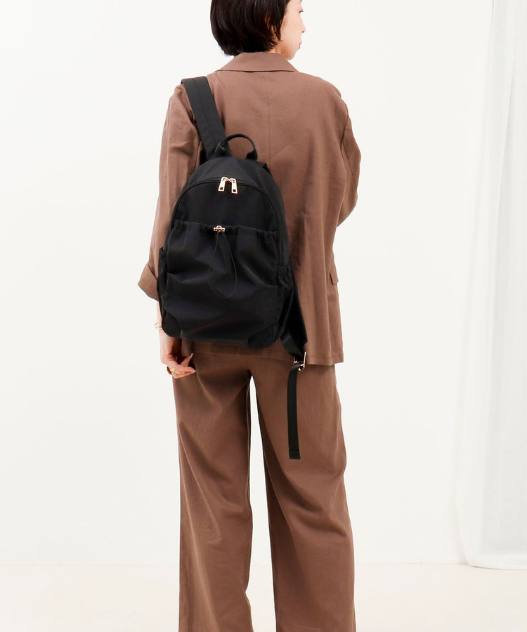 GATHERED NYLON BACKPACK