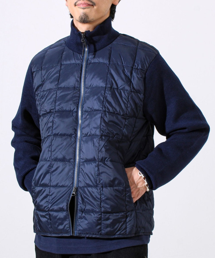 TAION/タイオン】ベーシック ハイネックWジップ ニットスリーブダウン