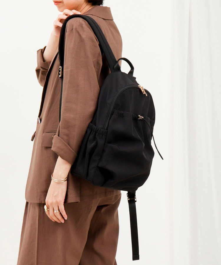 GATHERED NYLON BACKPACK