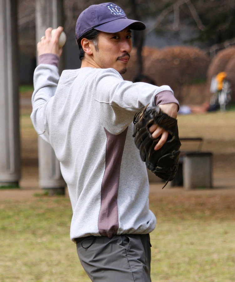 【一枚でサマになる】ブークレ配色ラインプルオーバー