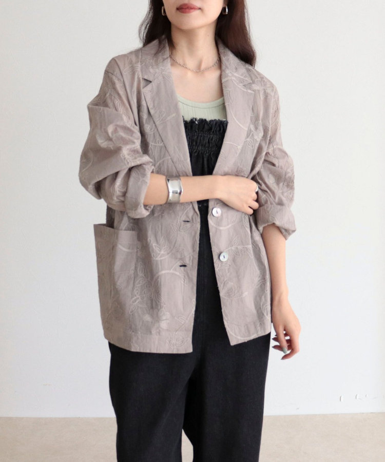 【MADE IN INDIA】シアー刺繍ジャケット
