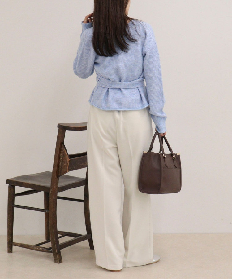 ［FREDY＆GLOSTER限定 TIME SALE！］モヘヤ混カシュクールニットプルオーバー