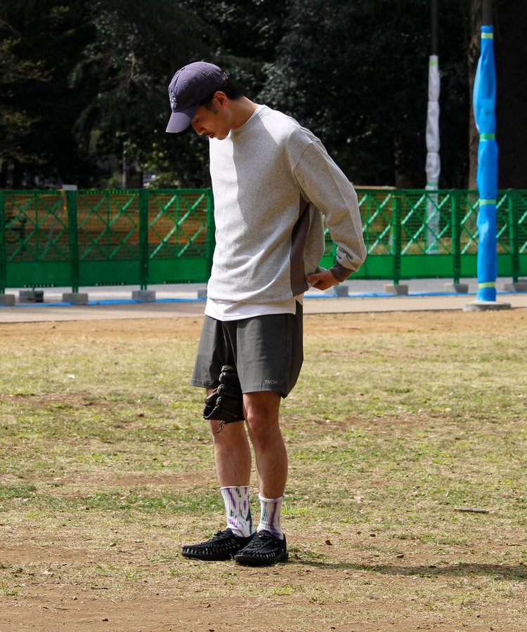 【一枚でサマになる】ブークレ配色ラインプルオーバー