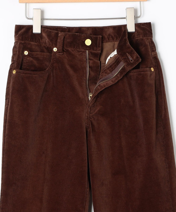 《5サイズ展開》【RM denim】ウォッシャブルセンタープレス裾デザインコーデュロイパンツ