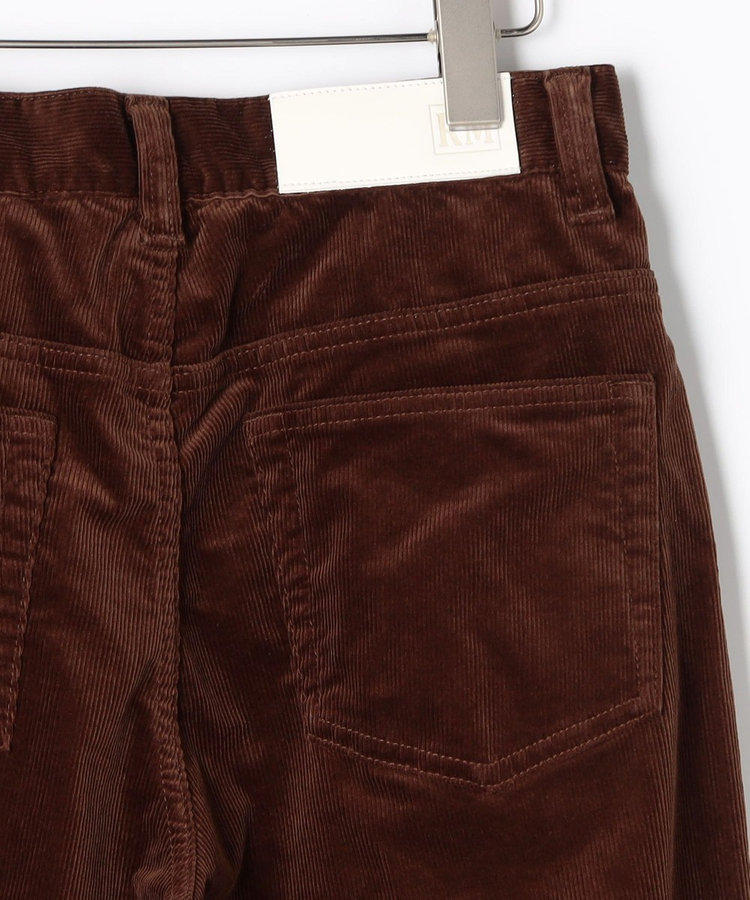 《5サイズ展開》【RM denim】ウォッシャブルセンタープレス裾デザインコーデュロイパンツ