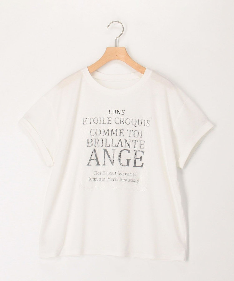 ロゴ＋レースTシャツ