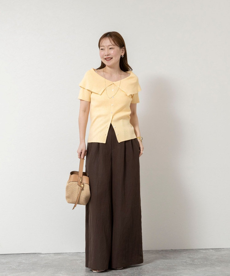 ［WEB限定 SPECIAL SALE！］ウォッシャブルフィブリルポプリンワイドパンツ