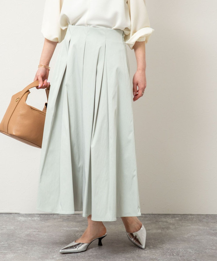 WEB限定 GW SPECIAL PRICE】タフタタックフレアスカート（4-0030