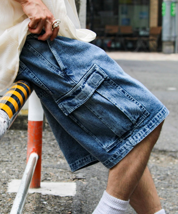 デニム ショートパンツ 紐 ココマーク
