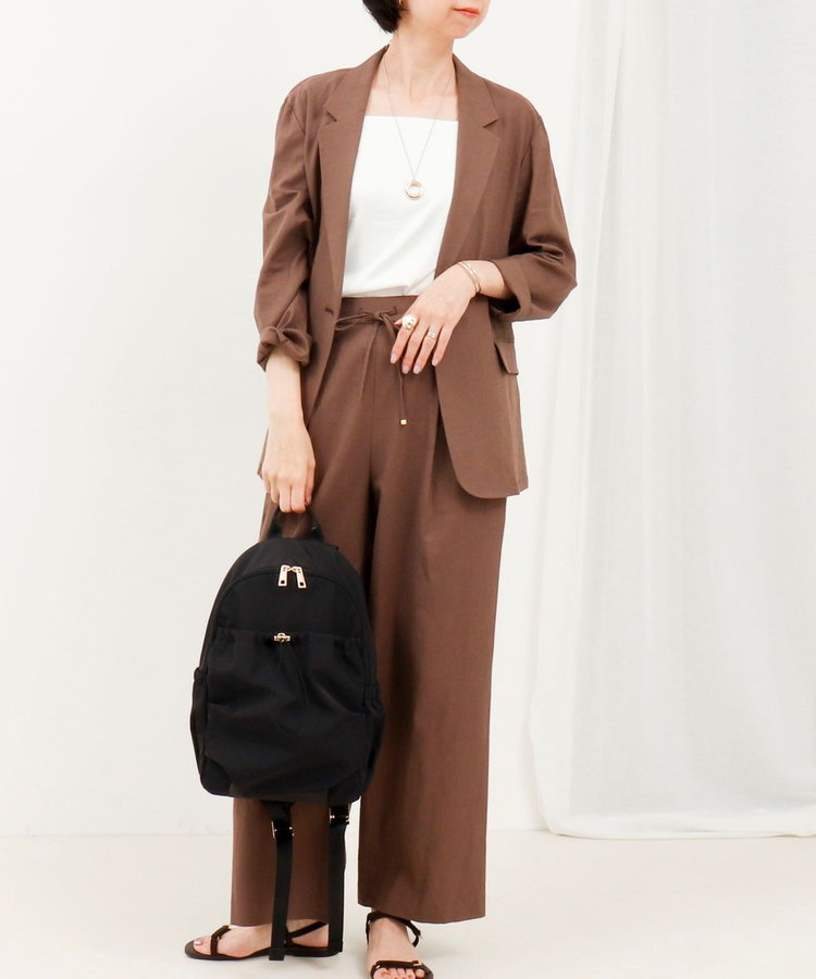 GATHERED NYLON BACKPACK