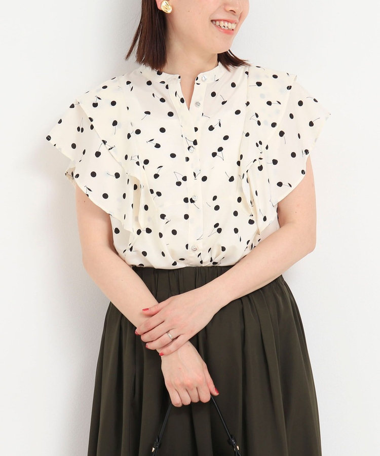 (たんたん）美品　ビアズリー　ドットブラウス　フリーサイズ Amazon | [BEARDSLEY] [ビアズリー] ドットティアードブラウス