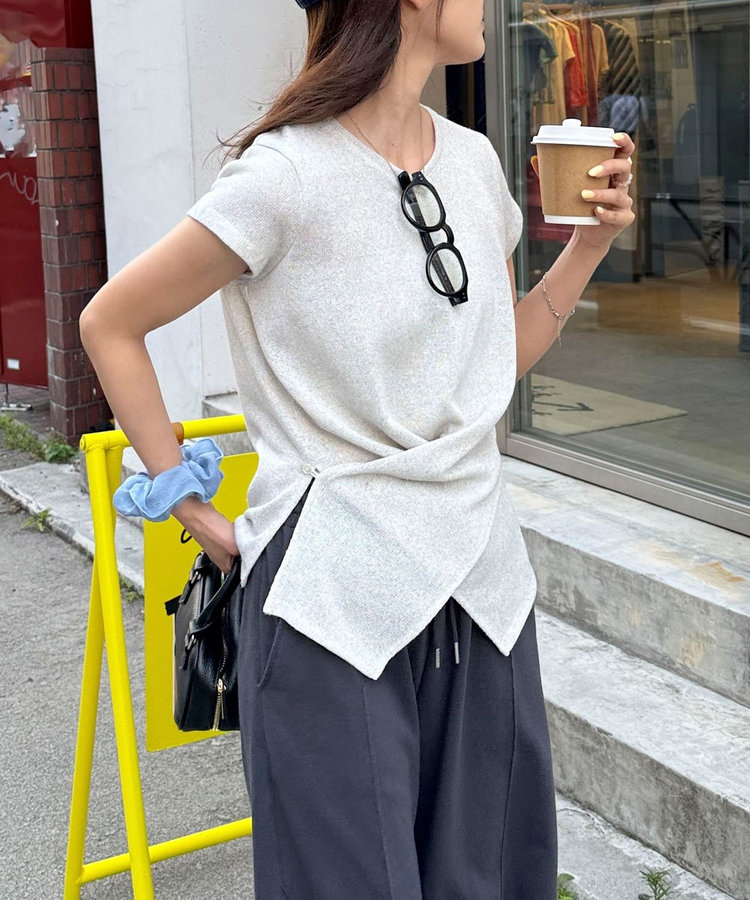 ニットソーカシュクールプルオーバー