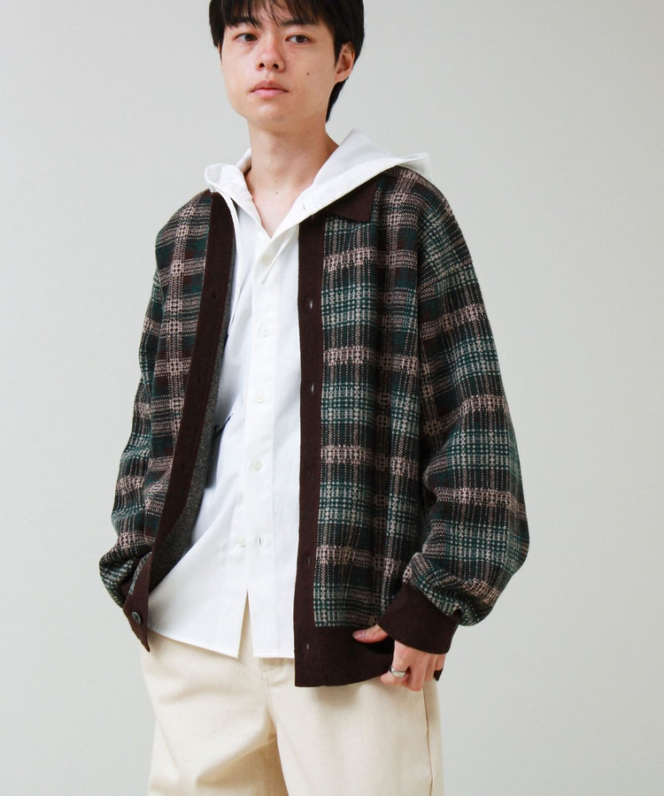 Collared wool JK 衿付きニットカーディガン（6-0092-3-52-053