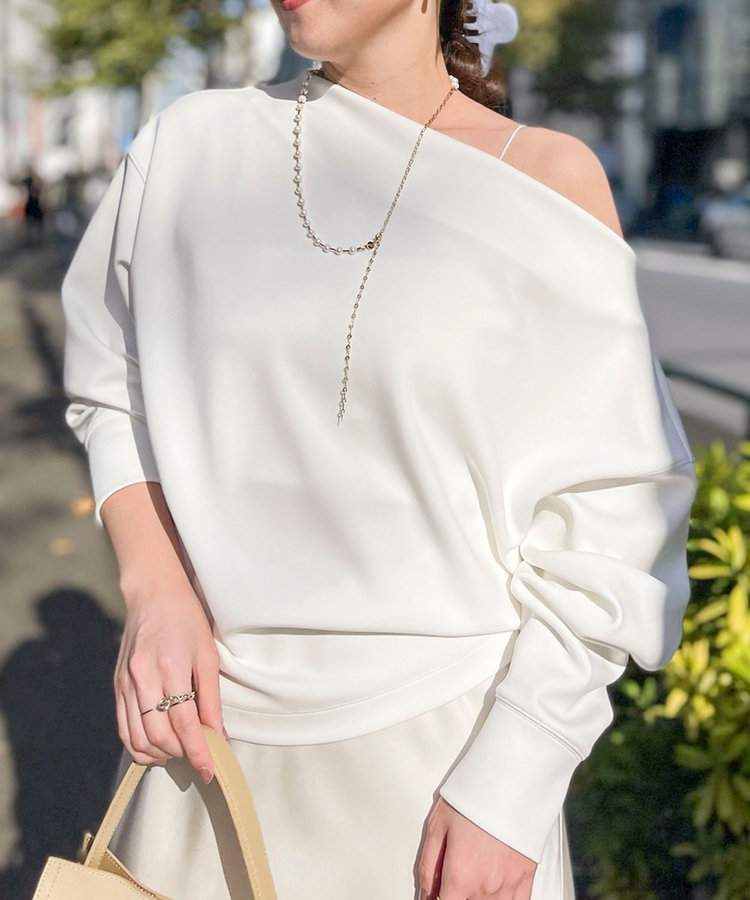 《セットアップ対応》ウォッシャブルボートネックライトダンボールプルオーバー