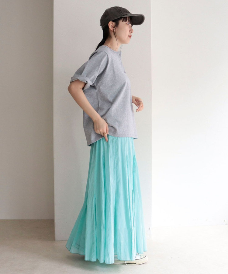 【GEVACO/ゲバコ】別注レディースヘンリーネックTシャツ