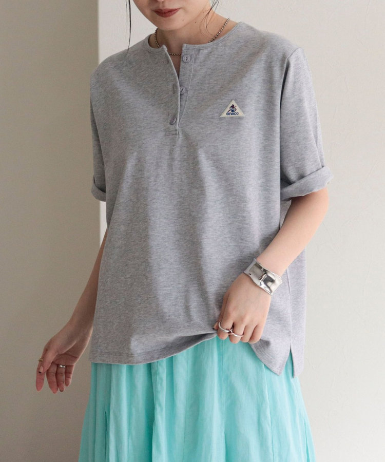 【GEVACO/ゲバコ】別注レディースヘンリーネックTシャツ