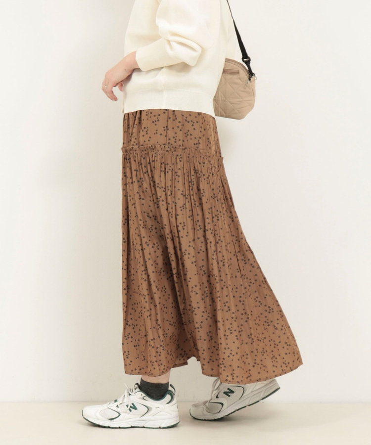 会員限定 BLACK FRIDAY対象］ライトパウダーサテン星柄スカート（5