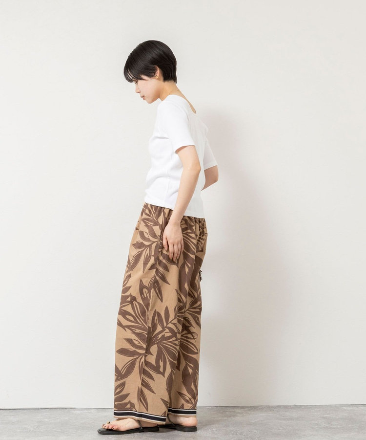 ウォッシャブルアシンメトリー2WAYリブTシャツ
