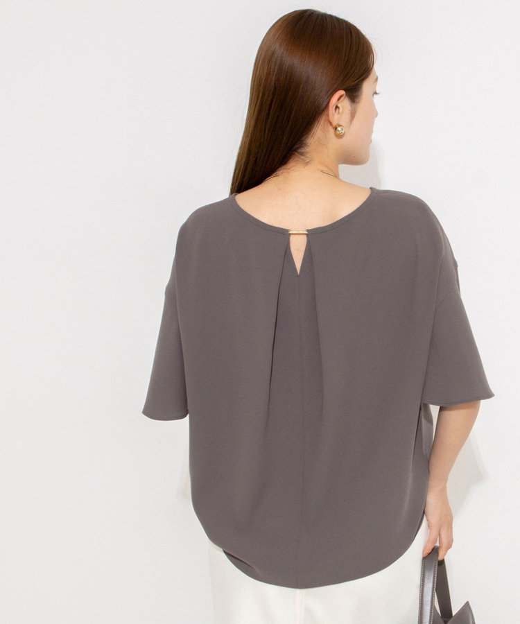 【WEB限定】ウォッシャブルストレッチジョーゼットラッフル袖ブラウス