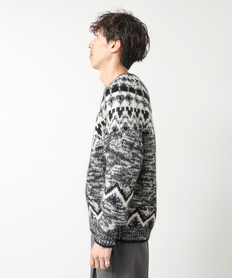 廣*之様 BATONER モヘヤ ノルディッククルーネックニット アイボリー サ BATONER - BATONER（バトナー）| モヘアノルデイッククルーネック