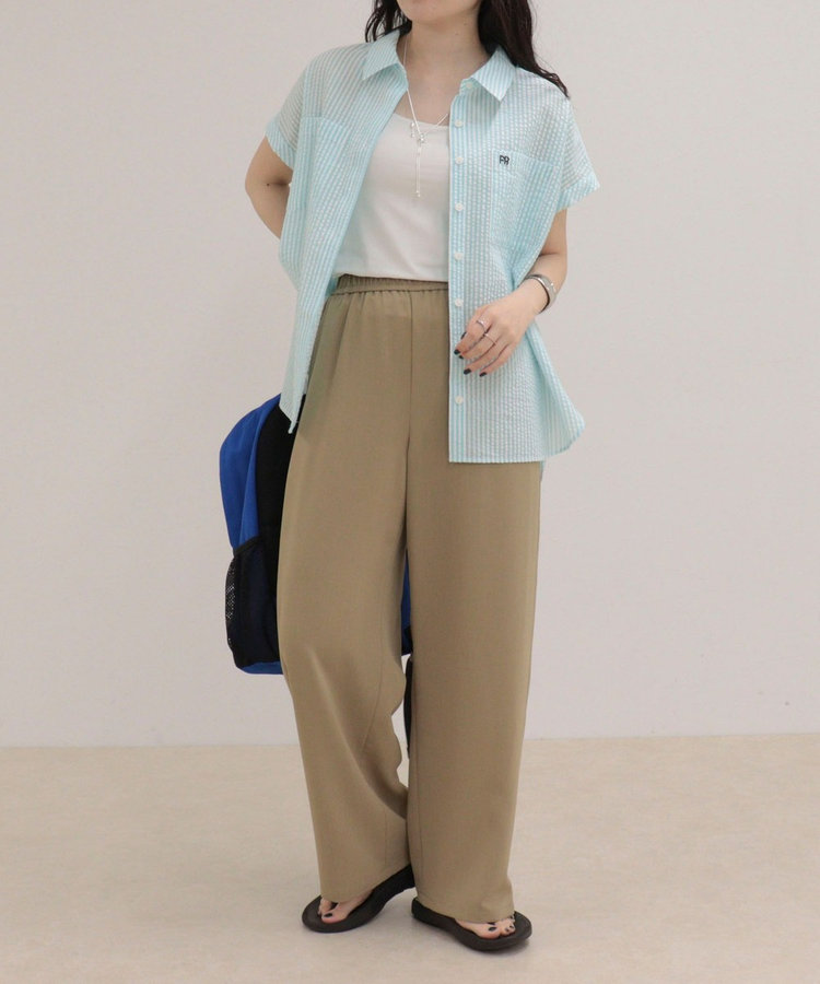 ［WEB限定 SPECIAL SALE！］【接触冷感】《低身長サイズ34有り》ドライポリイージーセミワイドパンツ