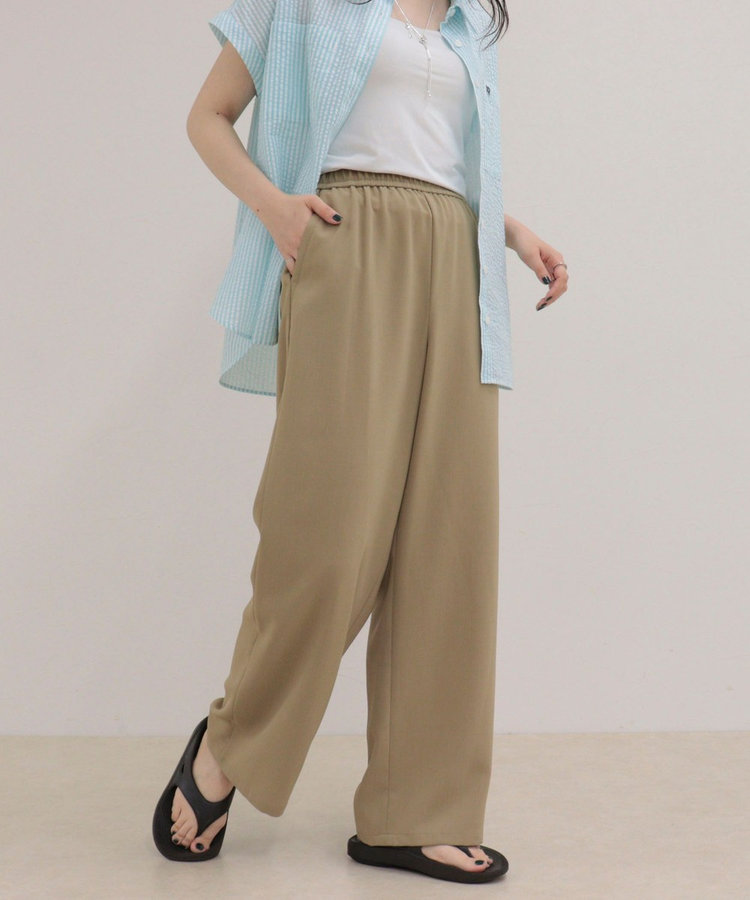 ［WEB限定 SPECIAL SALE！］【接触冷感】《低身長サイズ34有り》ドライポリイージーセミワイドパンツ