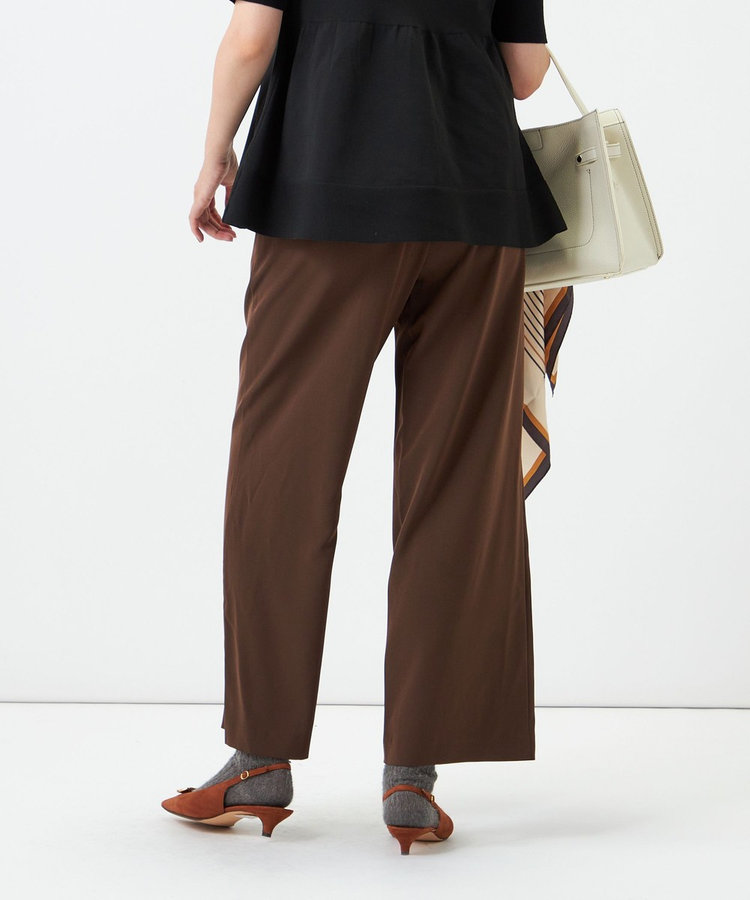ウォッシャブルシャンブレーツイルワイドパンツ