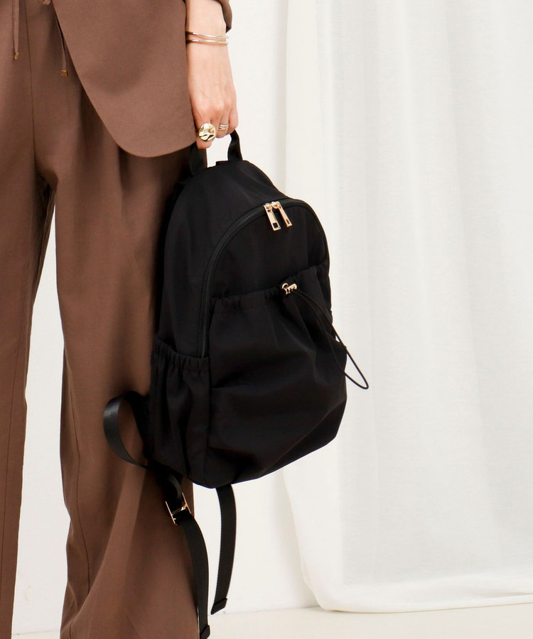 GATHERED NYLON BACKPACK